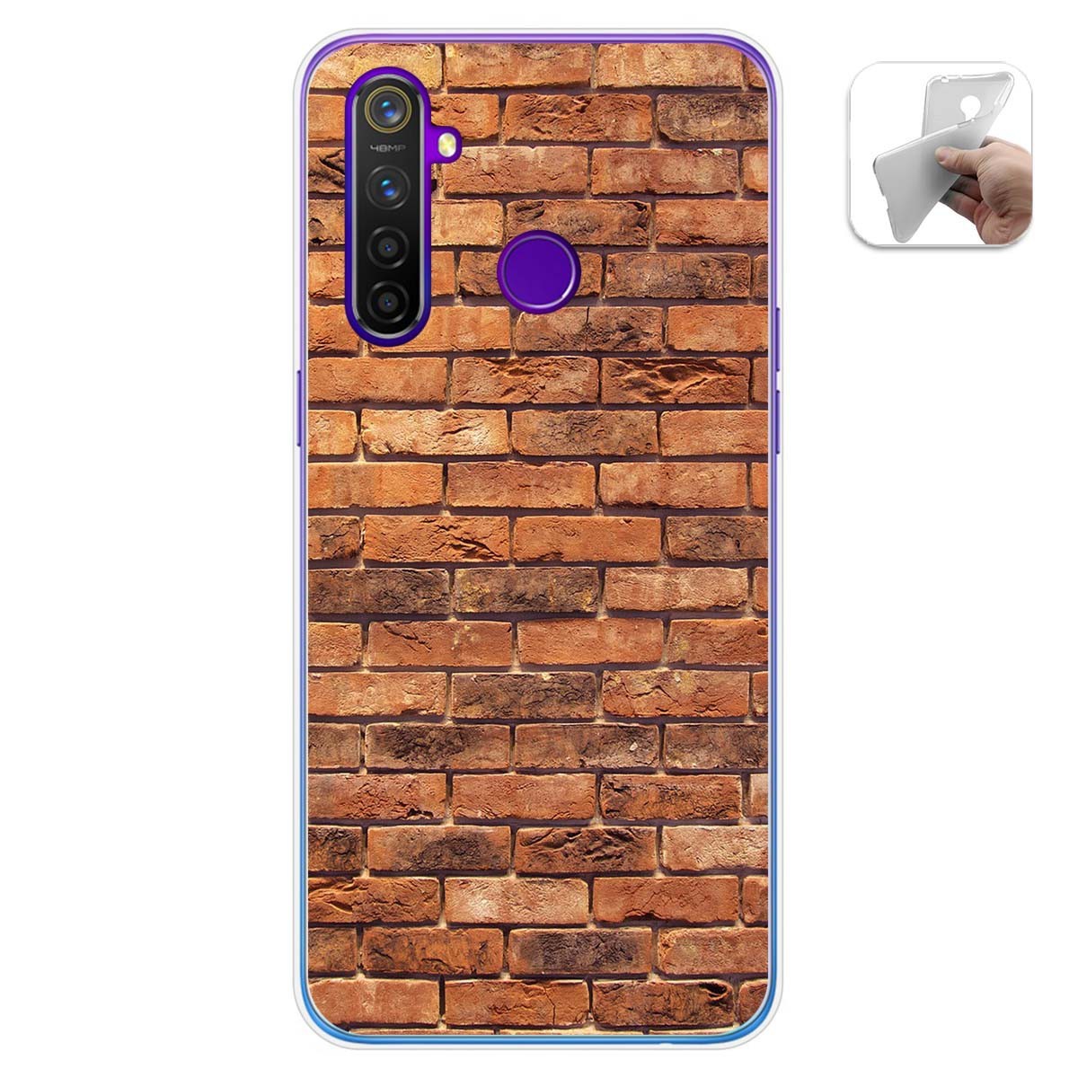 Funda Gel Tpu para Realme 5 Pro diseño Ladrillo 04 Dibujos