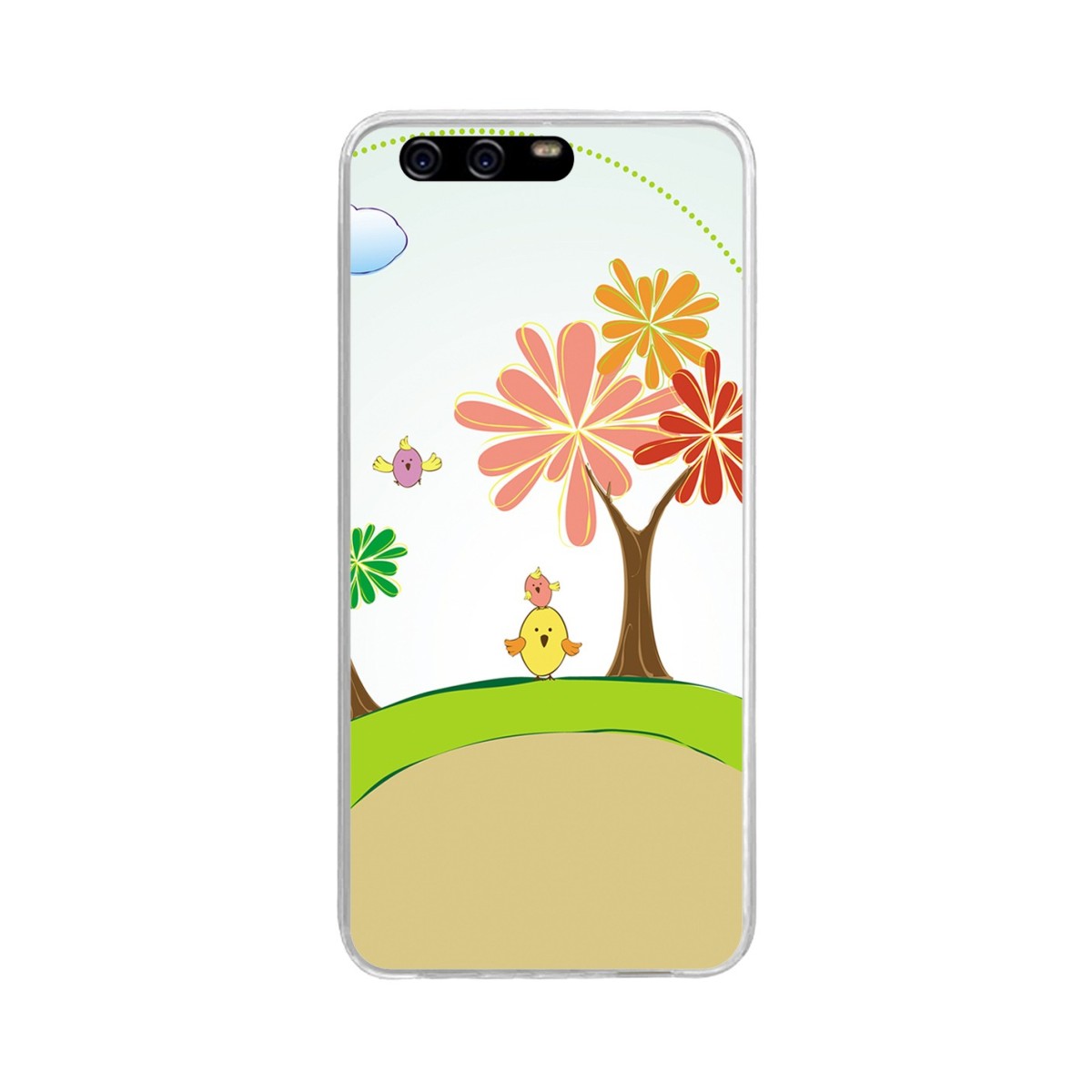 Funda Gel Tpu para Huawei P10 Plus Diseño Primavera Dibujos