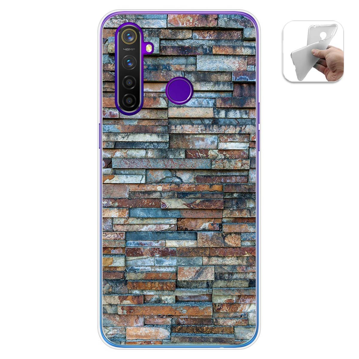 Funda Gel Tpu para Realme 5 Pro diseño Ladrillo 05 Dibujos