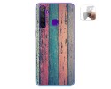Funda Gel Tpu para Realme 5 Pro diseño Madera 10 Dibujos