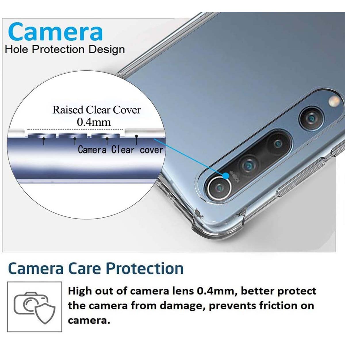 Funda Gel Tpu Anti-Shock Transparente para Xiaomi Mi 10 / Mi 10 Pro