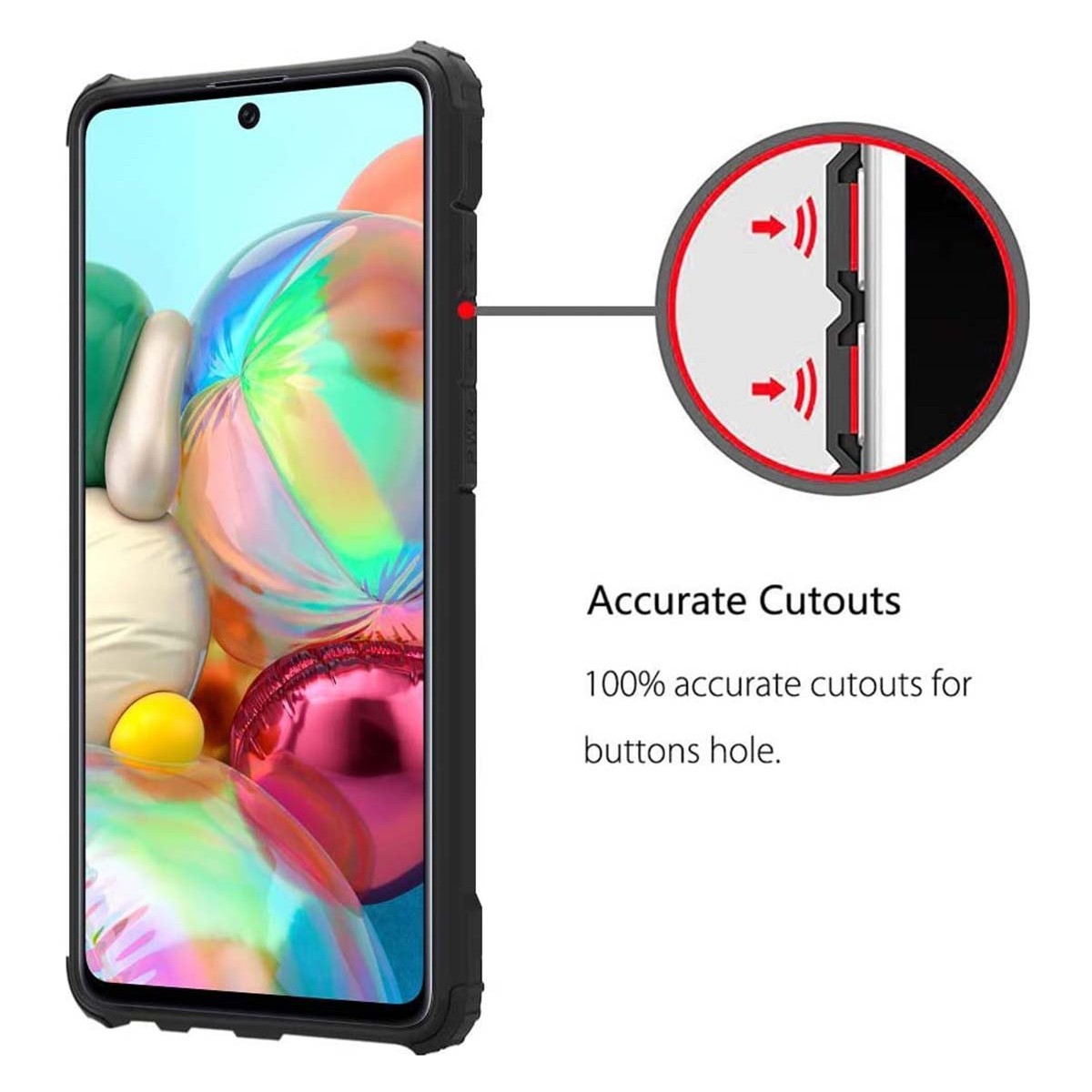 Funda Tipo Hybrid Tough Armor (Pc+Tpu) Negra para Samsung Galaxy A51