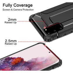 Funda Tipo Hybrid Tough Armor (Pc+Tpu) Negra para Samsung Galaxy S20 2