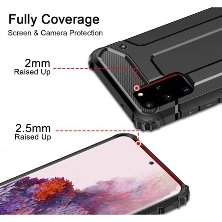 Funda Tipo Hybrid Tough Armor (Pc+Tpu) Negra para Samsung Galaxy S20+ Plus