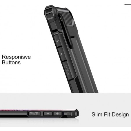 Funda Tipo Hybrid Tough Armor (Pc+Tpu) Negra para Samsung Galaxy S20+ Plus