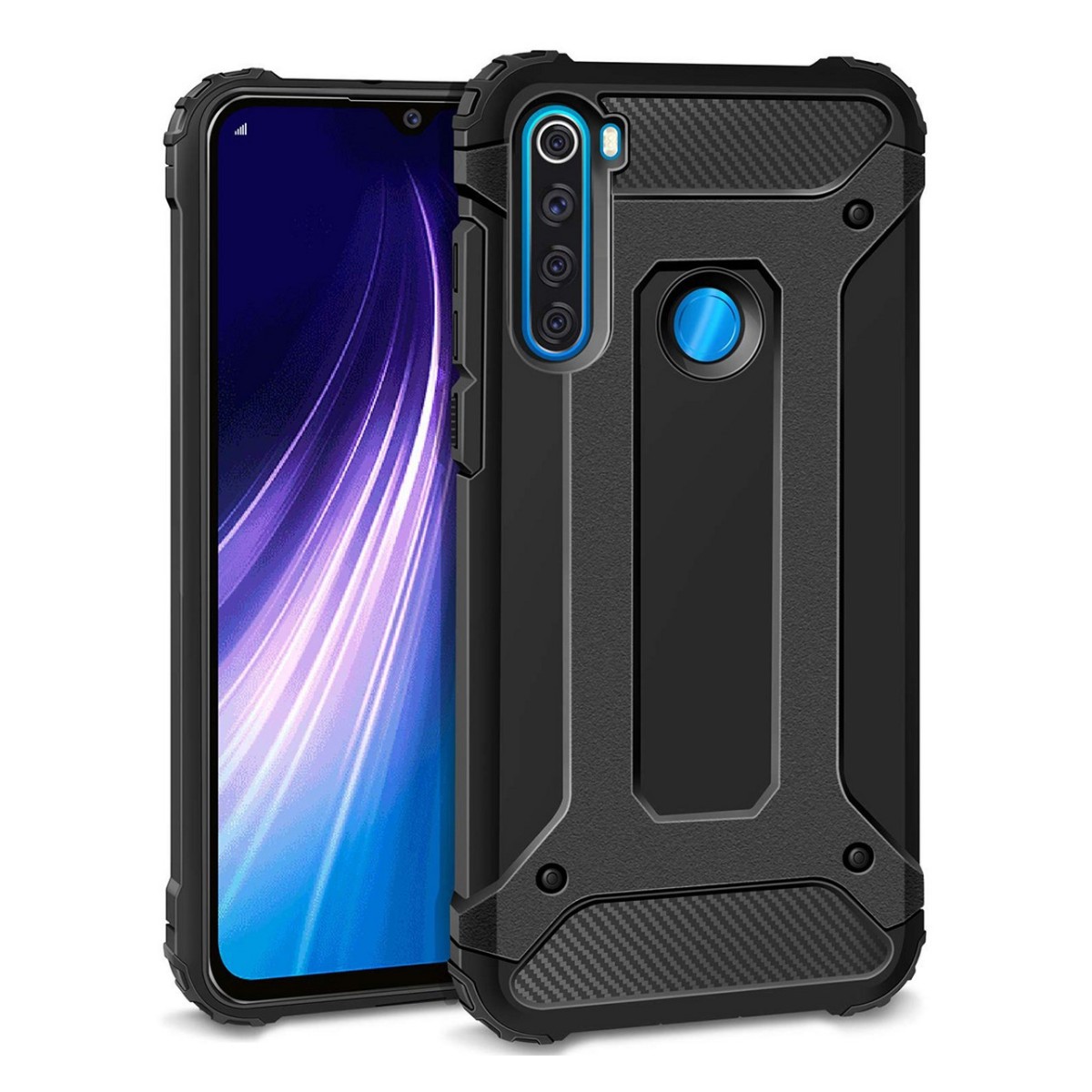 Funda Tipo Hybrid Tough Armor (Pc+Tpu) Negra para Xiaomi Redmi Note 8T