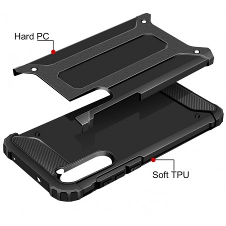 Funda Tipo Hybrid Tough Armor (Pc+Tpu) Negra para Xiaomi Redmi Note 8T
