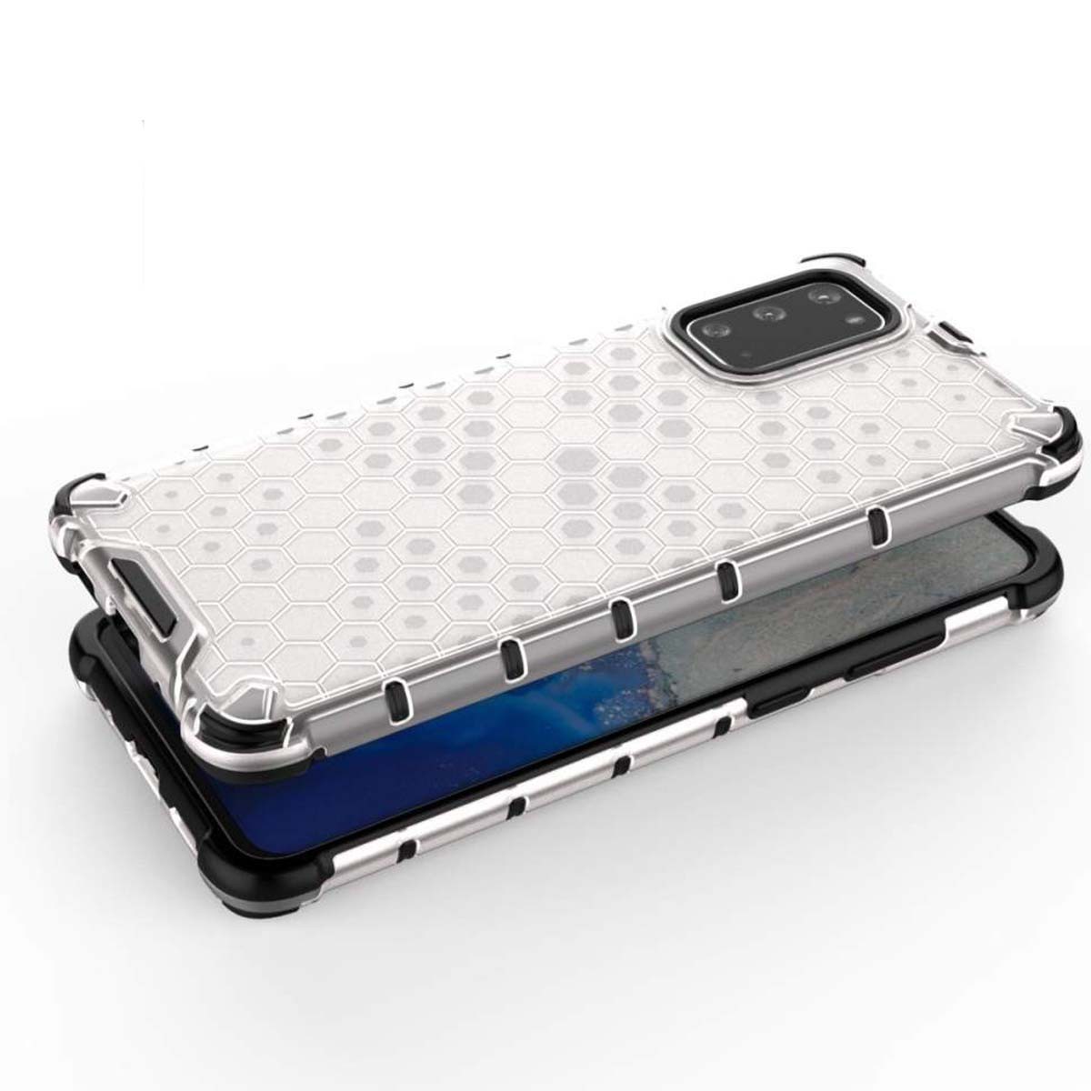 Funda Tipo Honeycomb Armor (Pc+Tpu) Transparente para Samsung Galaxy S20+ Plus