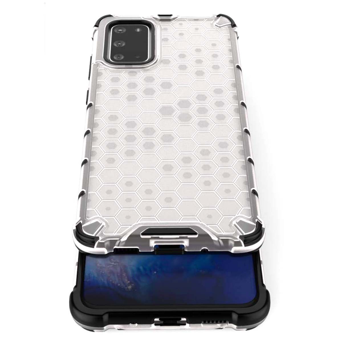 Funda Tipo Honeycomb Armor (Pc+Tpu) Transparente para Samsung Galaxy S20+ Plus