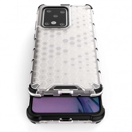 Funda Tipo Honeycomb Armor (Pc+Tpu) Transparente para Samsung Galaxy S20 Ultra
