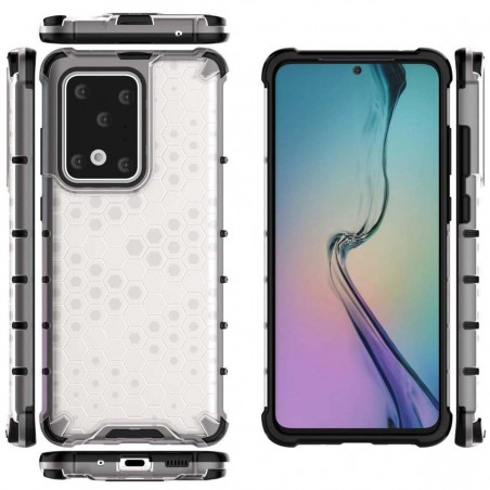 Funda Tipo Honeycomb Armor (Pc+Tpu) Transparente para Samsung Galaxy S20 Ultra