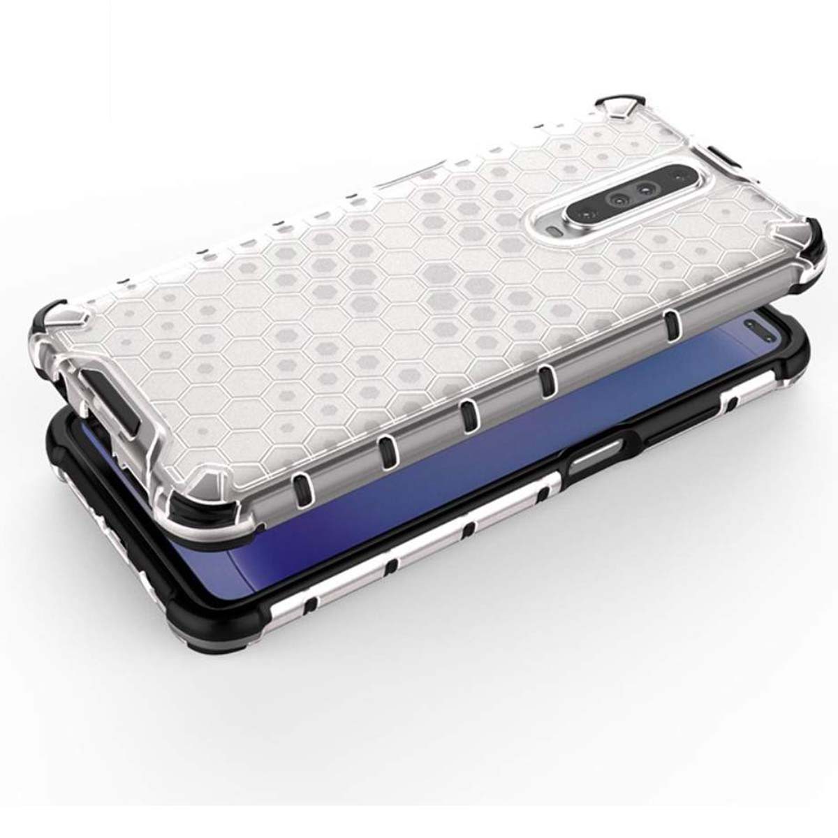 Funda Tipo Honeycomb Armor (Pc+Tpu) Transparente para Xiaomi Pocophone POCO X2