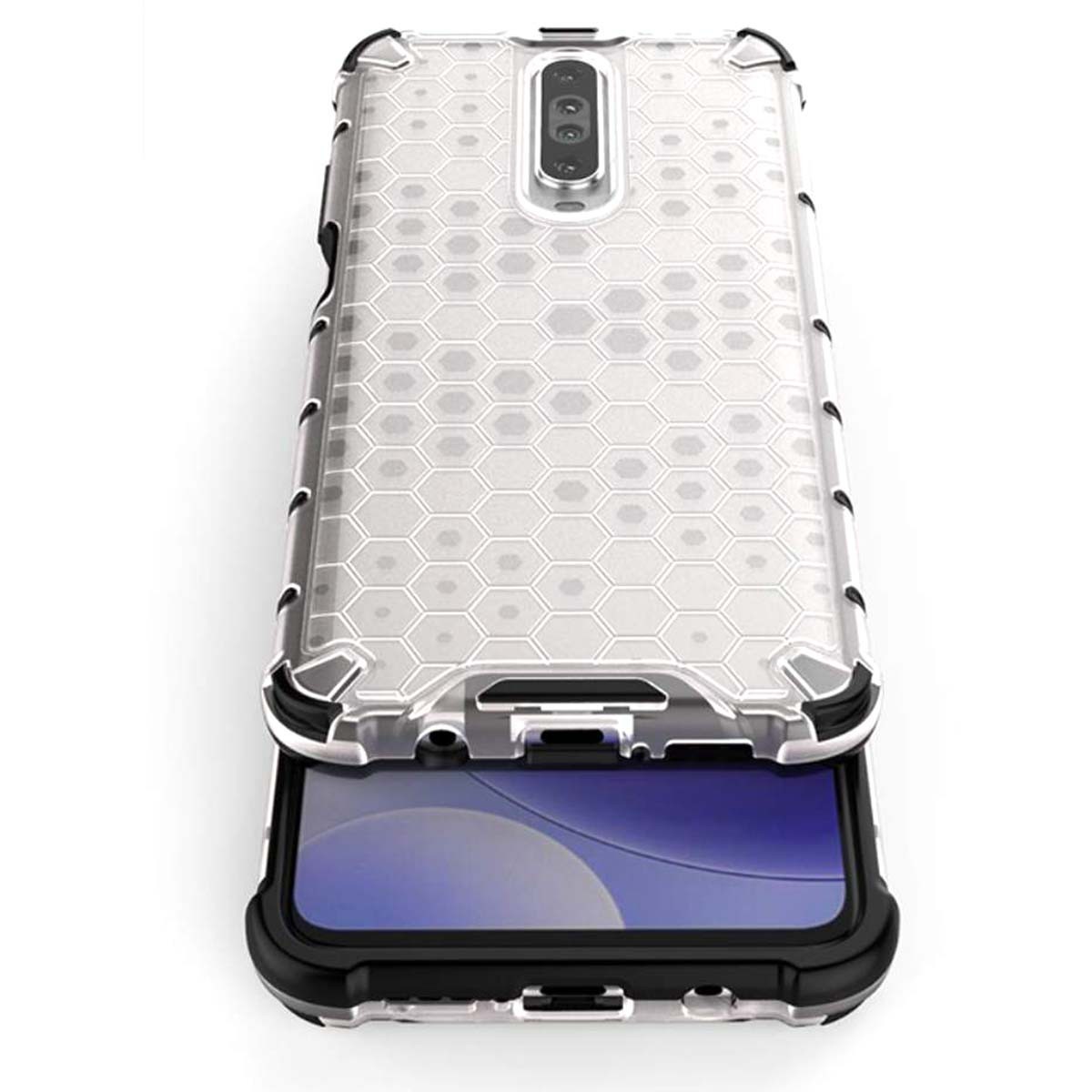 Funda Tipo Honeycomb Armor (Pc+Tpu) Transparente para Xiaomi Pocophone POCO X2