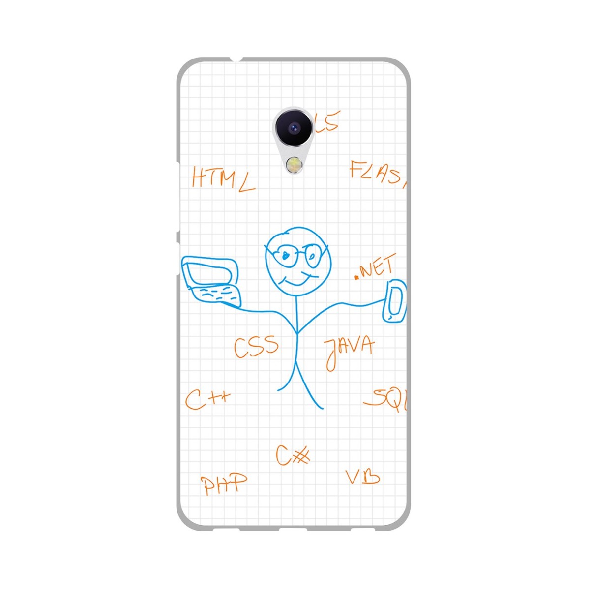 Funda Gel Tpu para Meizu M5S Diseño Informatico Dibujos