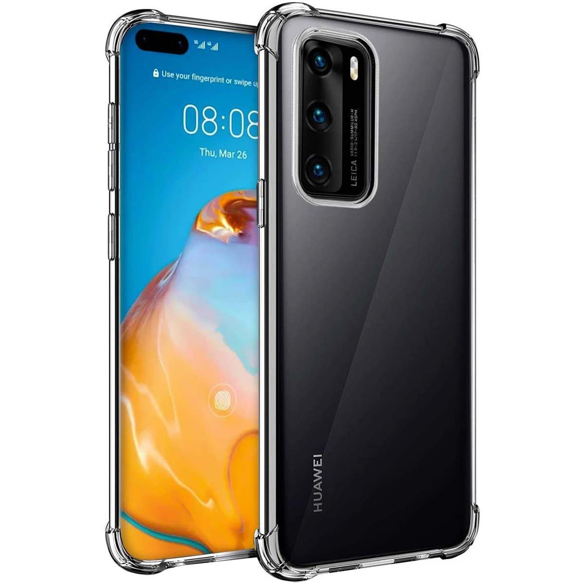 Funda Gel Tpu Anti-Shock Transparente para Huawei P40