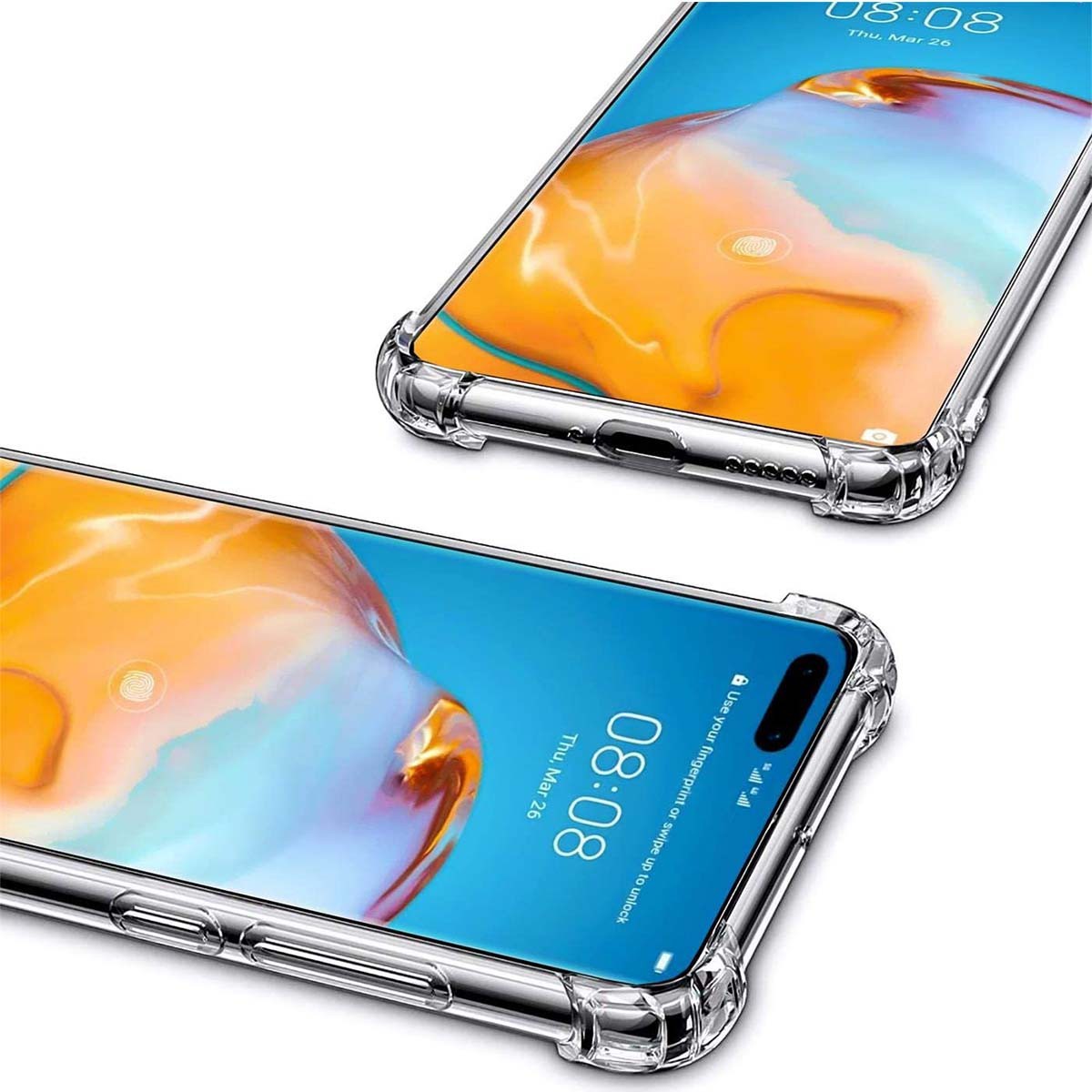 Funda Gel Tpu Anti-Shock Transparente para Huawei P40