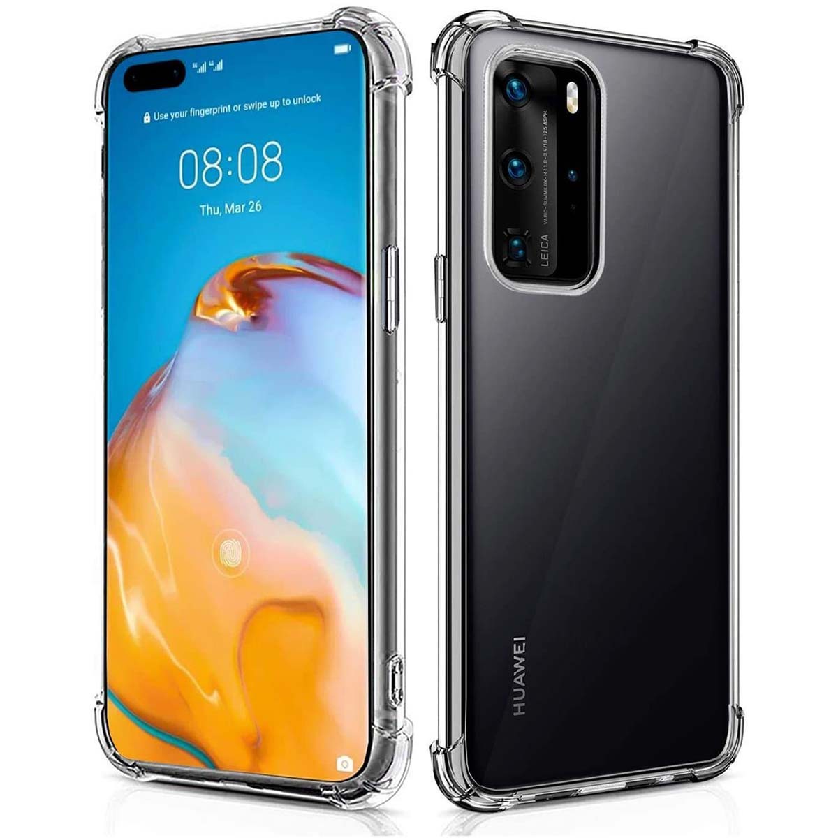 Funda Gel Tpu Anti-Shock Transparente para Huawei P40 Pro