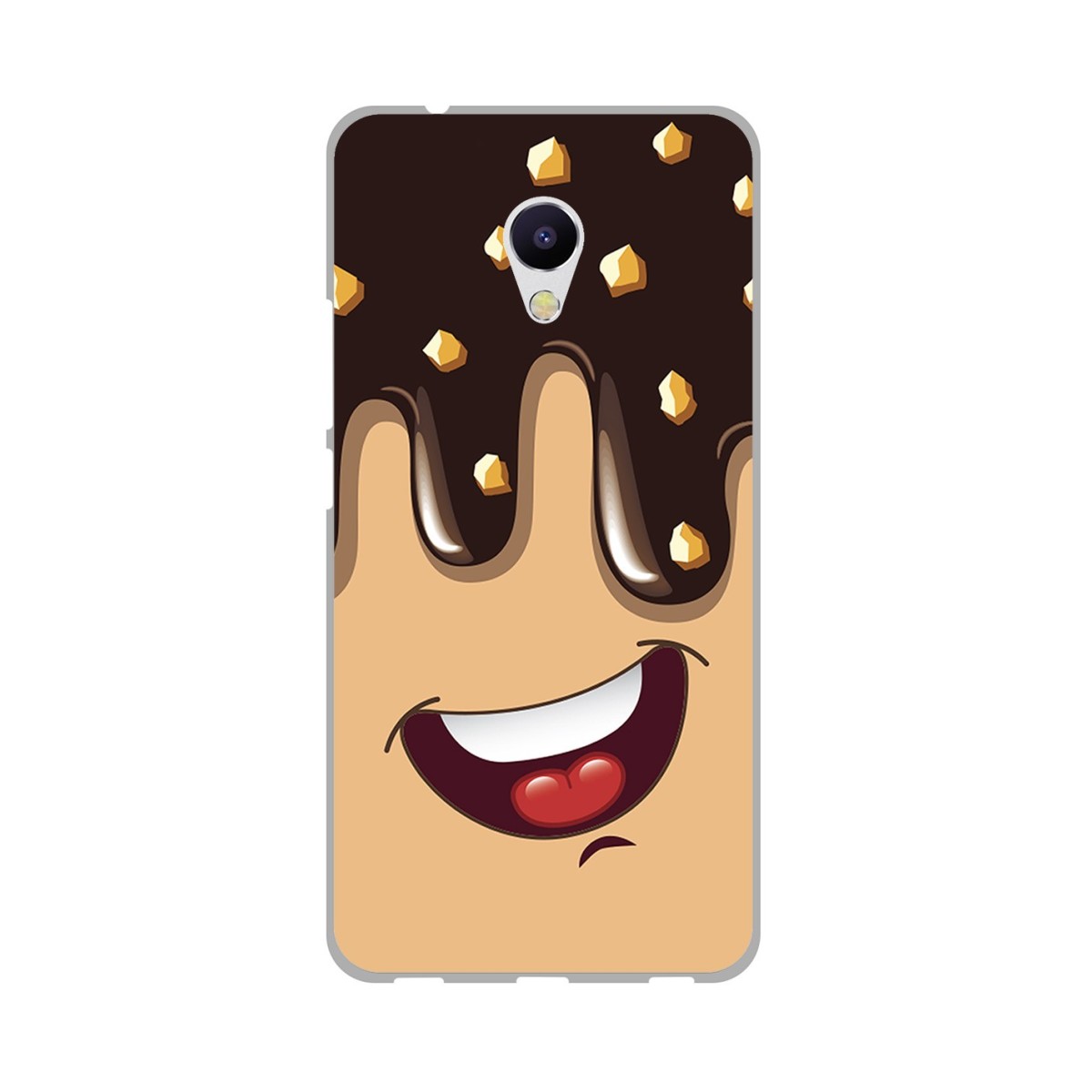 Funda Gel Tpu para Meizu M5S Diseño Helado Chocolate Dibujos
