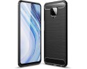 Funda Gel Tpu Tipo Carbon Negra para Xiaomi Redmi Note 9S / Note 9 Pro