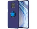 Funda Magnetica Soporte con Anillo Giratorio 360 para Xiaomi Redmi Note 9S / Note 9 Pro Azul