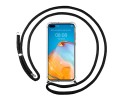 Funda Colgante Transparente para Huawei P40 con Cordon Negro