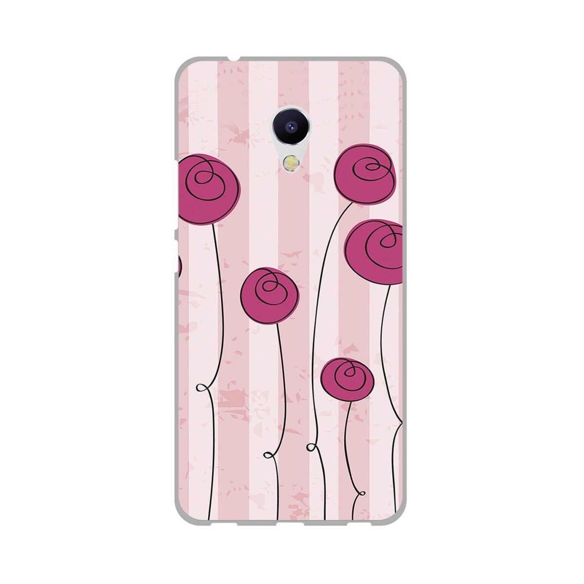 Funda Gel Tpu para Meizu M5S Diseño Flores Vintage Dibujos