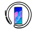 Funda Colgante Transparente para Huawei P40 Lite con Cordon Negro