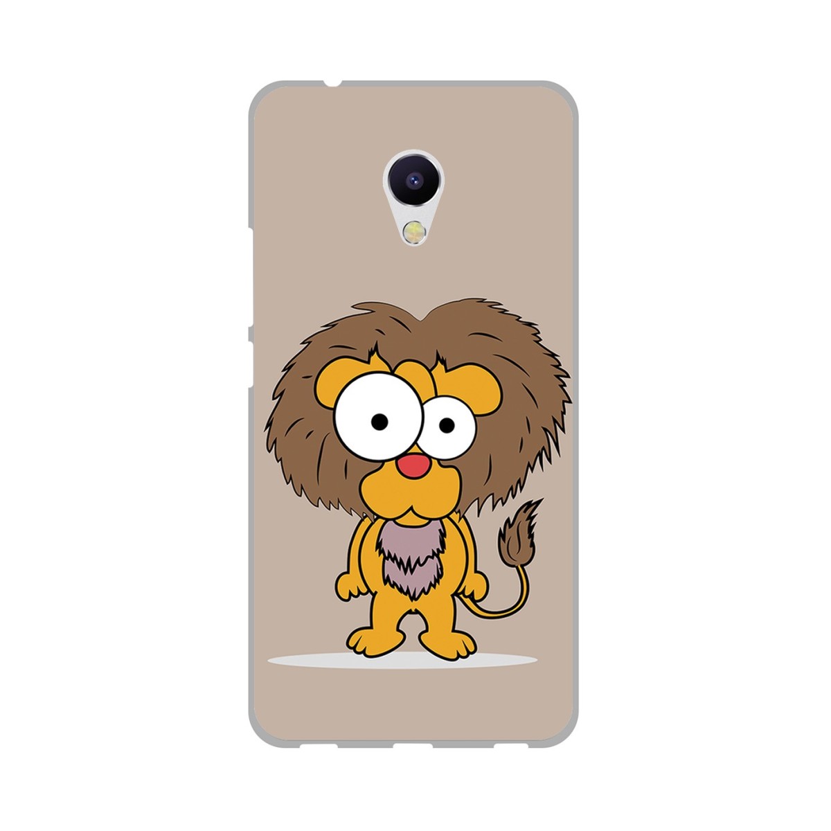 Funda Gel Tpu para Meizu M5S Diseño Leon Dibujos