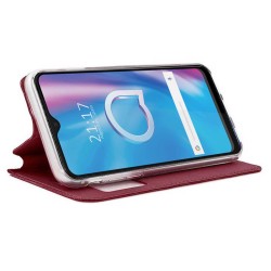 Funda Libro Soporte con Ventana para Alcatel 1S 2020 / 3L 2020 Color Roja 2