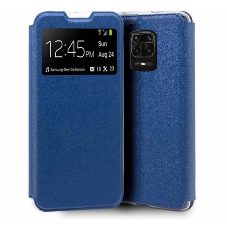 Funda Libro Soporte con Ventana para Xiaomi Redmi Note 9S / Note 9 Pro Color Azul