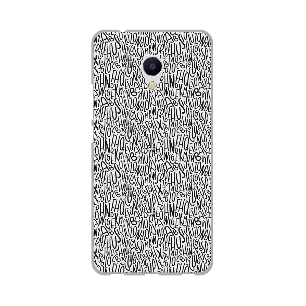 Funda Gel Tpu para Meizu M5S Diseño Letras Dibujos