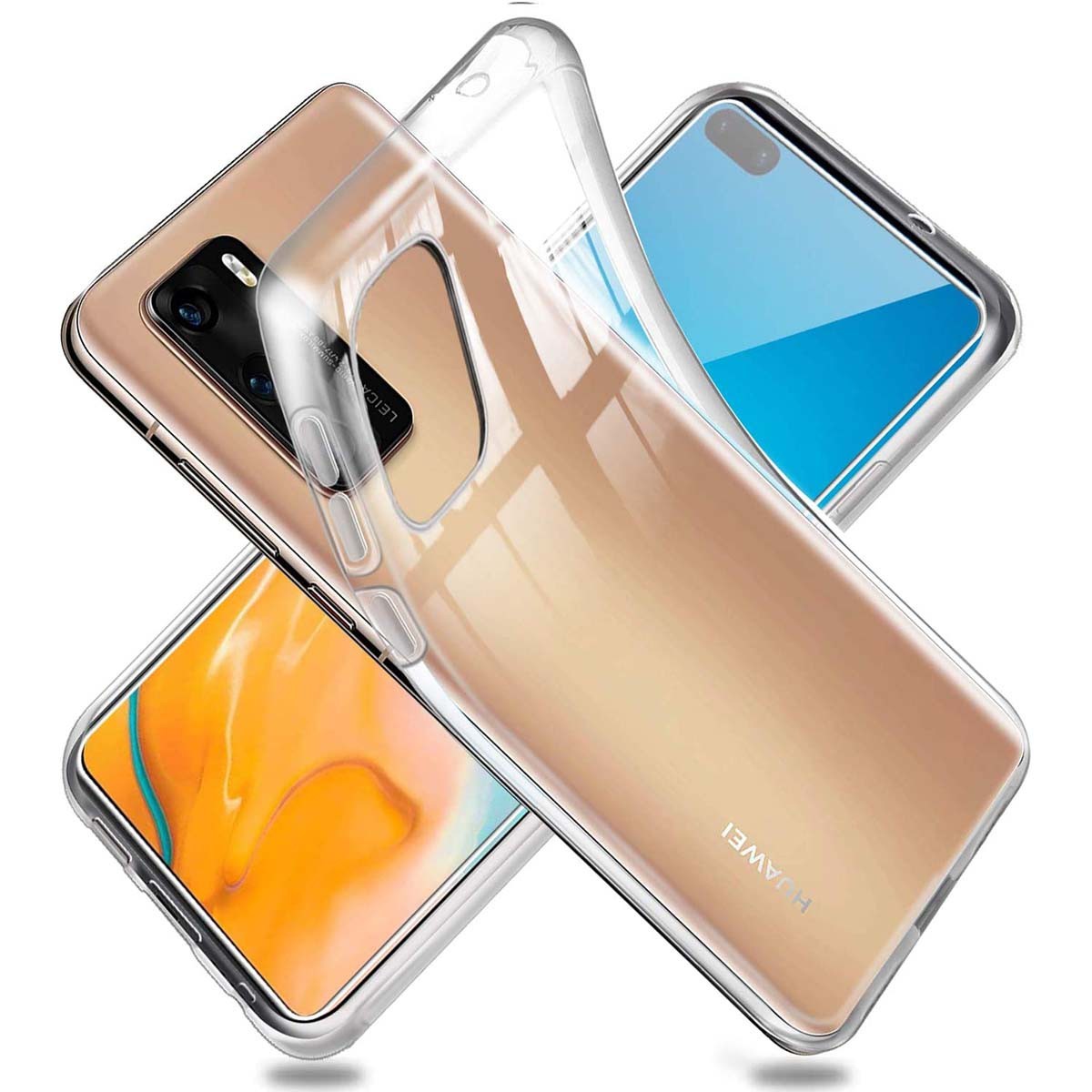 Funda Silicona Gel TPU Transparente para Huawei P40