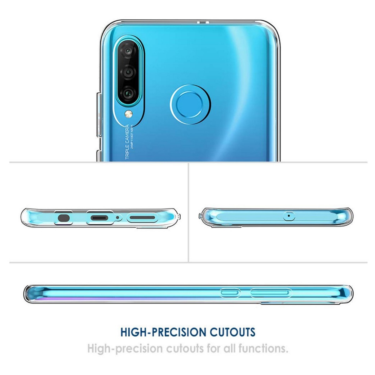 Funda Silicona Gel TPU Transparente para Huawei P40 Lite E
