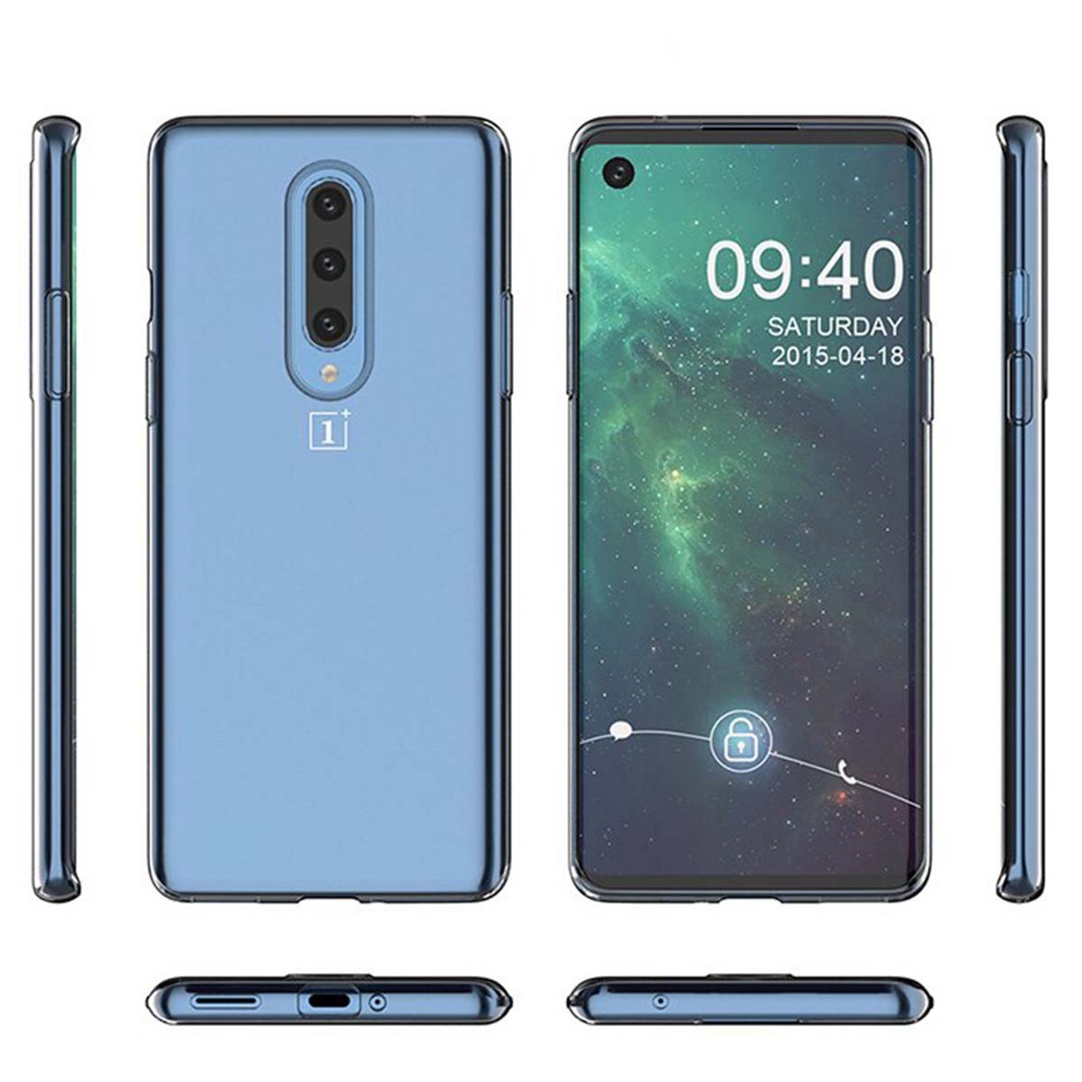 Funda Silicona Gel TPU Transparente para OnePlus 8