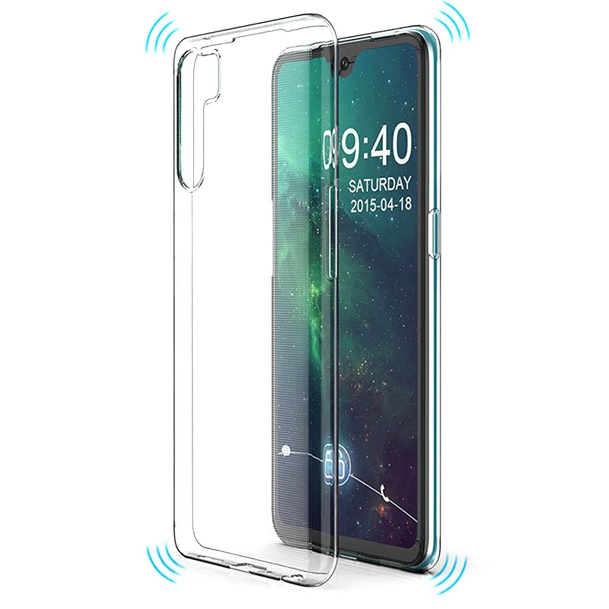 Funda Silicona Gel TPU Transparente para Oppo A91