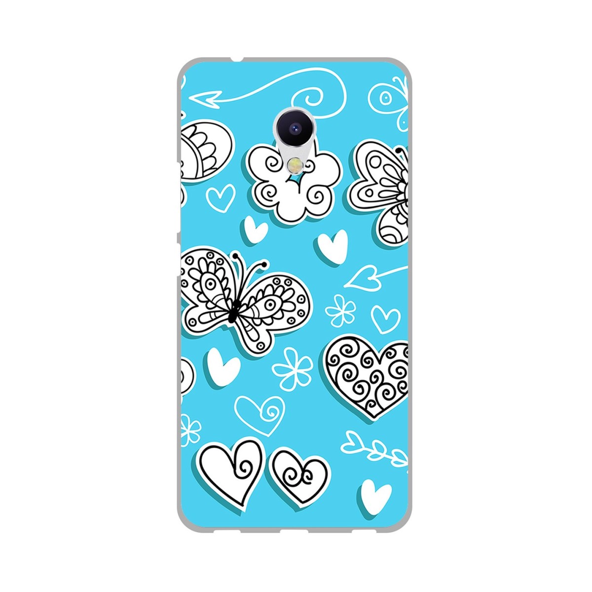 Funda Gel Tpu para Meizu M5S Diseño Mariposas Dibujos