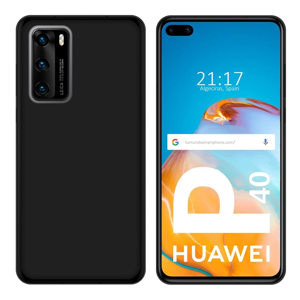 Funda Silicona Gel TPU Negra para Huawei P40