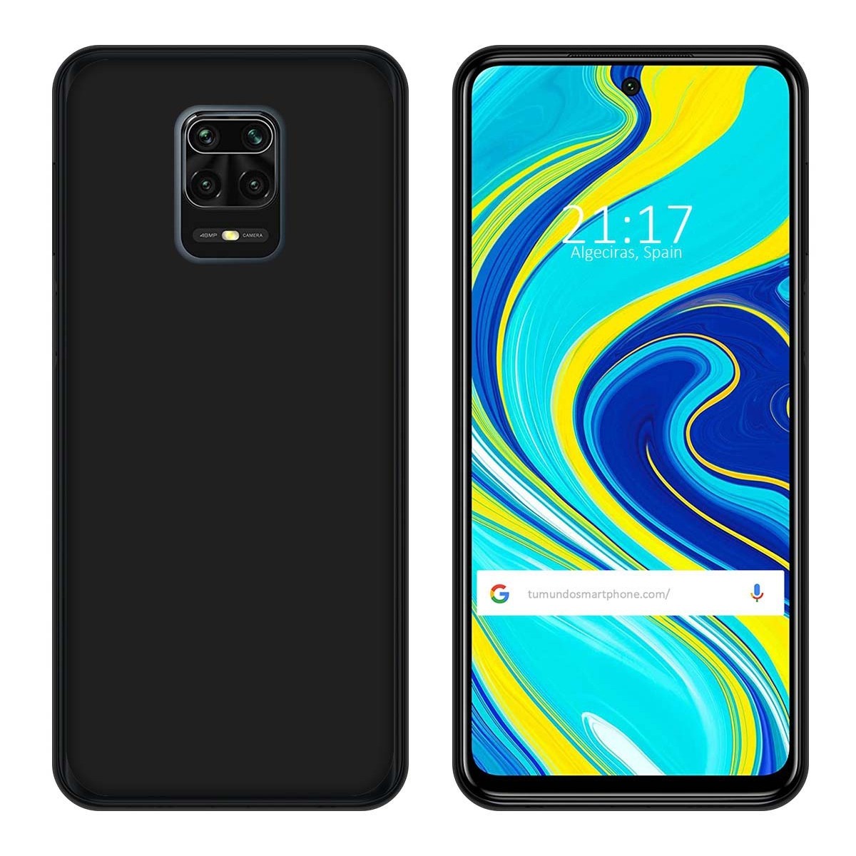 Funda Silicona Gel TPU Negra para Xiaomi Redmi Note 9S / Note 9 Pro