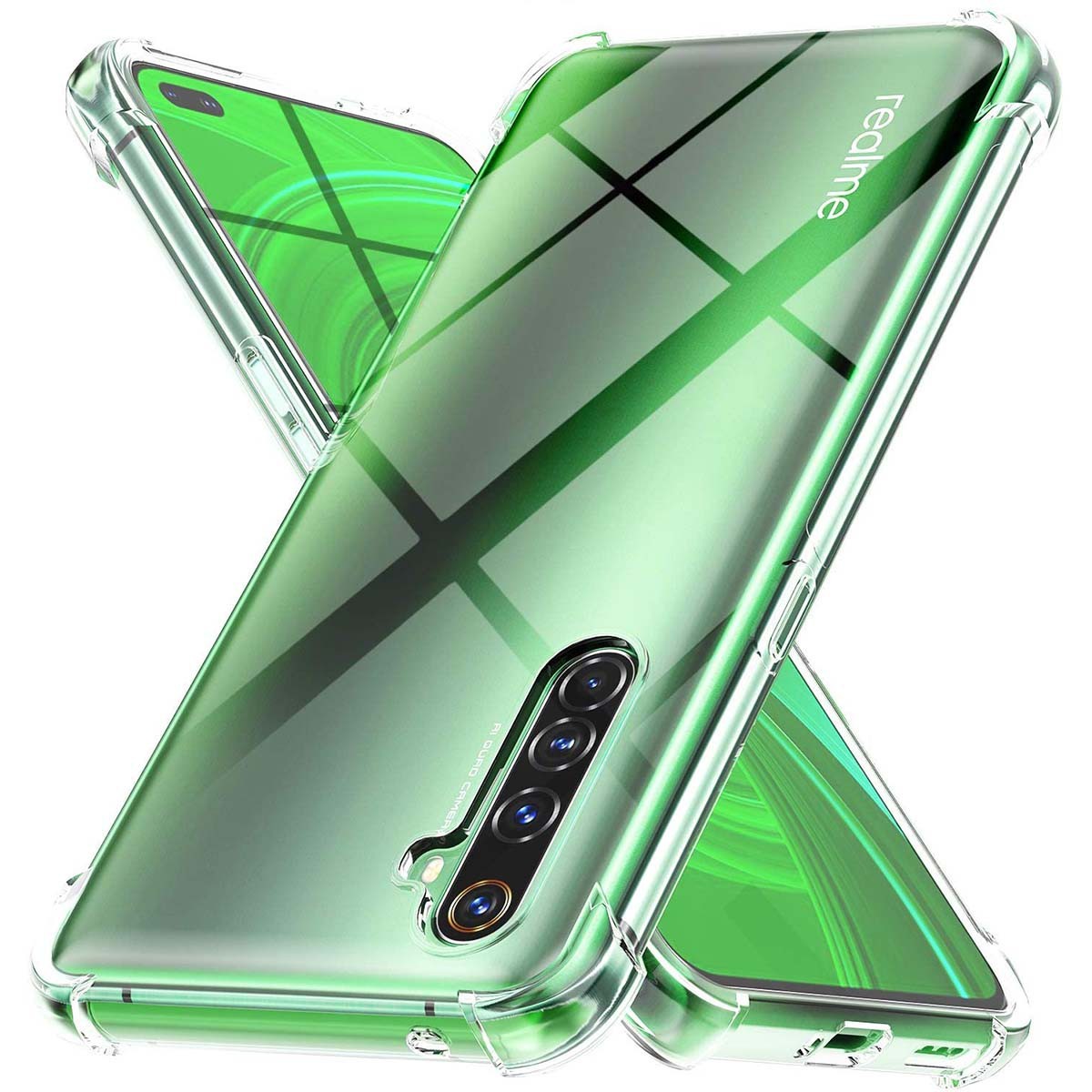 Custodia Ciondolo Tumundosmartphone Trasparente Per Realme X50 Pro 5G Con Cordino Nero
