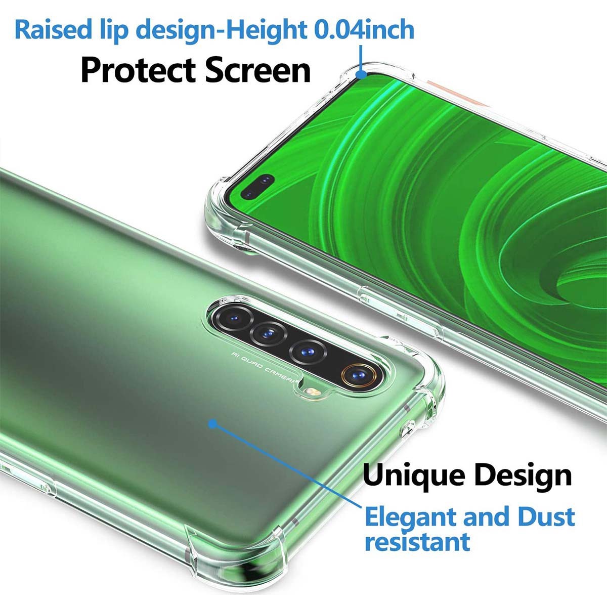 Funda Gel Tpu Anti-Shock Transparente para Realme X50 Pro 5G