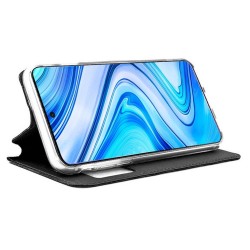 Funda Libro Soporte con Ventana para Xiaomi Redmi Note 9S / Note 9 Pro Color Negra 2