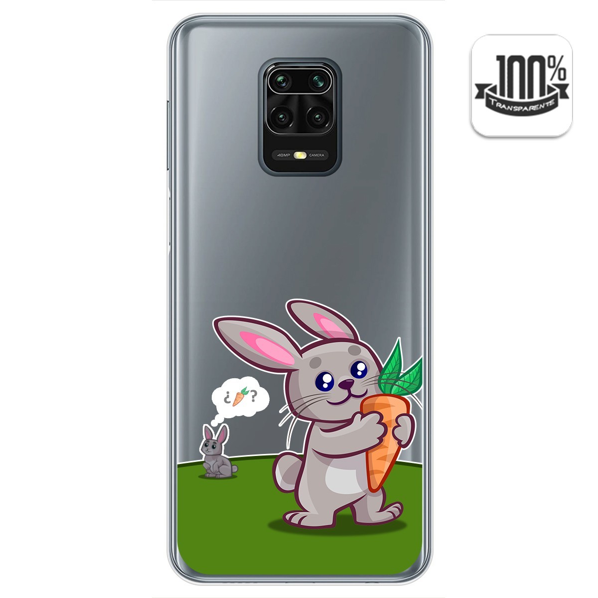 Funda Gel Transparente para Xiaomi Redmi Note 9S / Note 9 Pro diseño Conejo Dibujos
