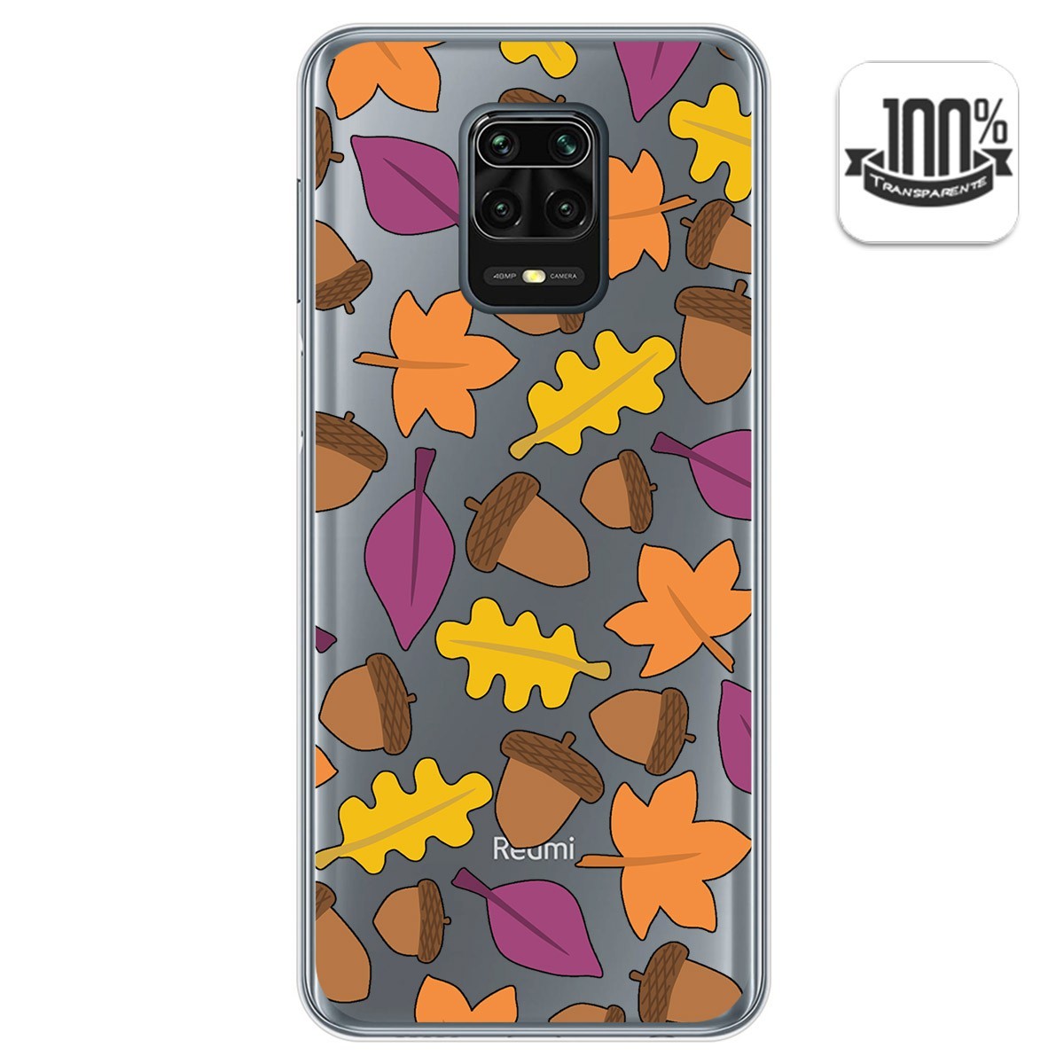 Funda Gel Transparente para Xiaomi Redmi Note 9S / Note 9 Pro diseño Otoño Dibujos