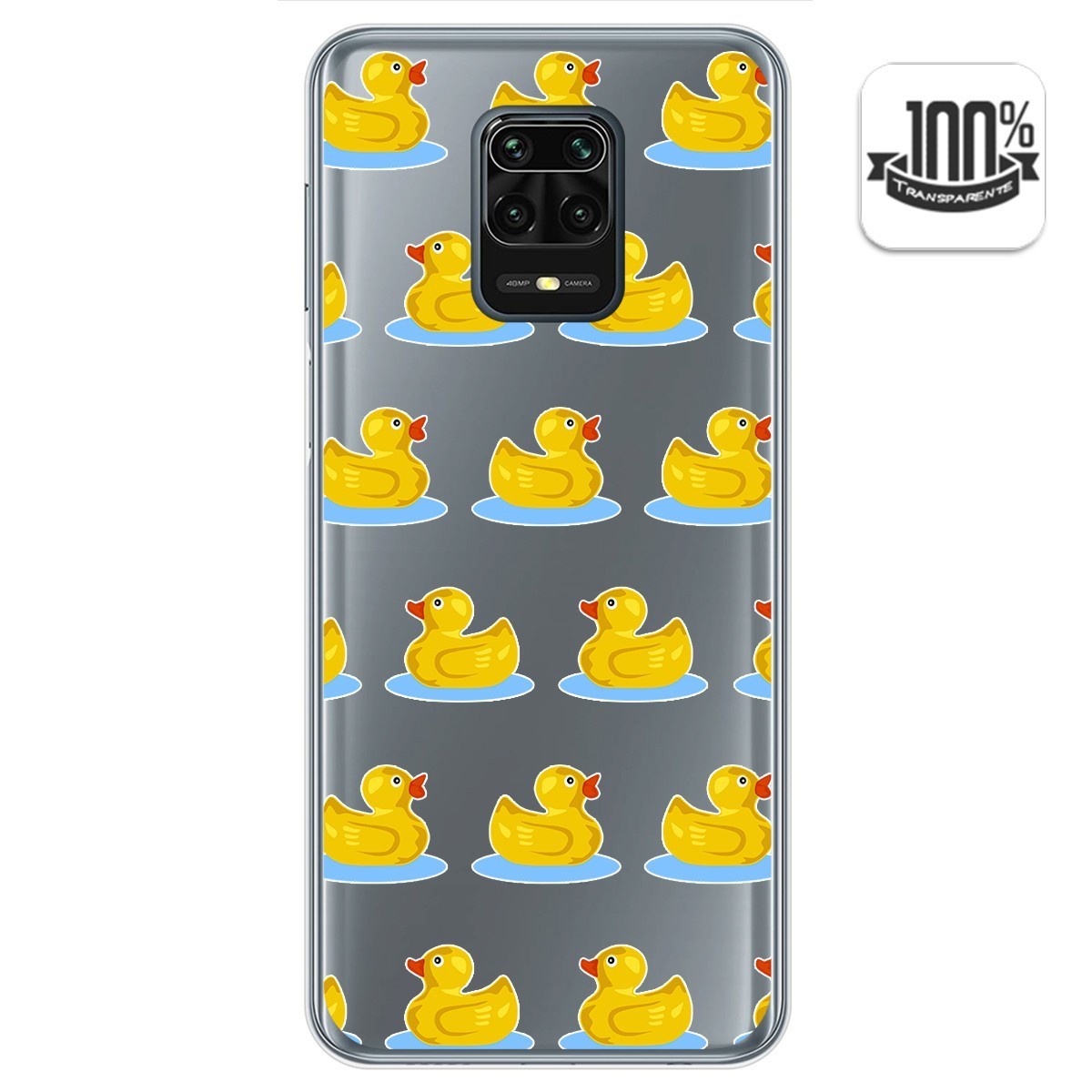 Funda Gel Transparente para Xiaomi Redmi Note 9S / Note 9 Pro diseño Pato Dibujos