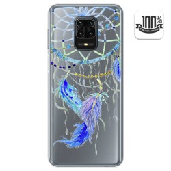 Funda Gel Transparente para Xiaomi Redmi Note 9S / Note 9 Pro diseño Plumas Dibujos
