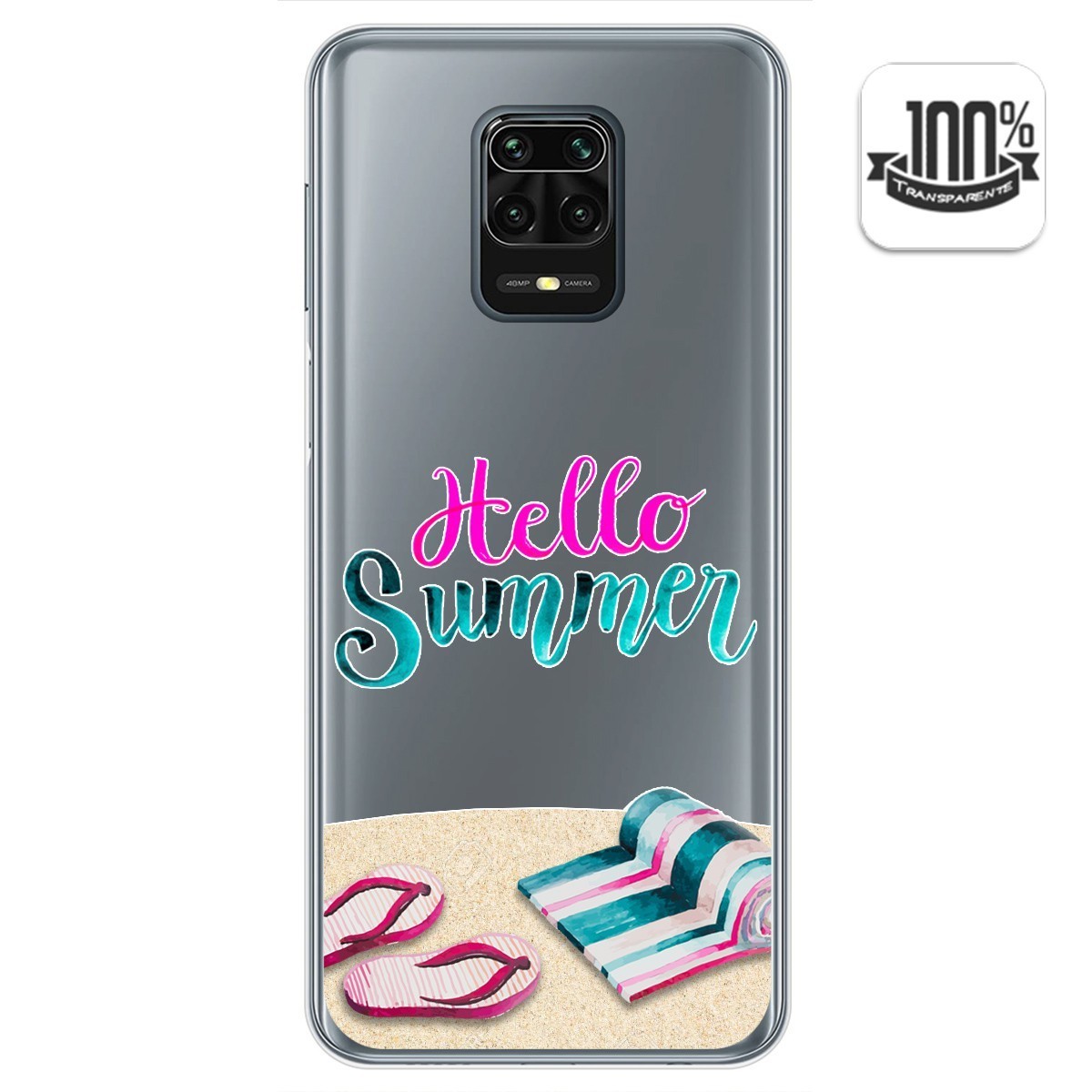 Funda Gel Transparente para Xiaomi Redmi Note 9S / Note 9 Pro diseño Summer Dibujos