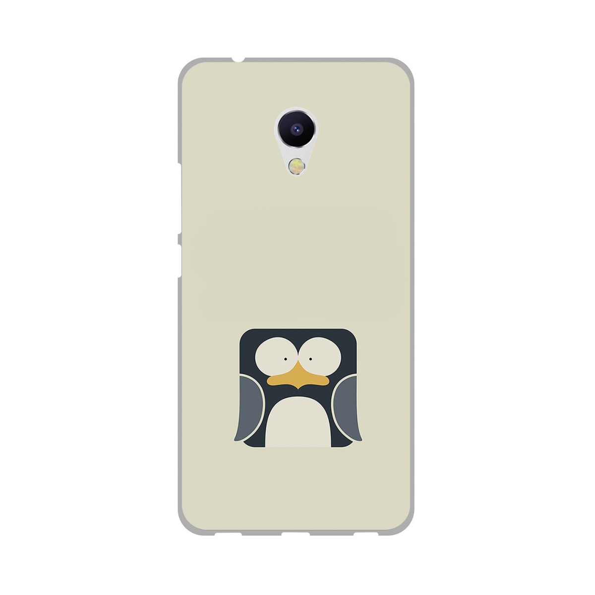 Funda Gel Tpu para Meizu M5S Diseño Pingüino Dibujos
