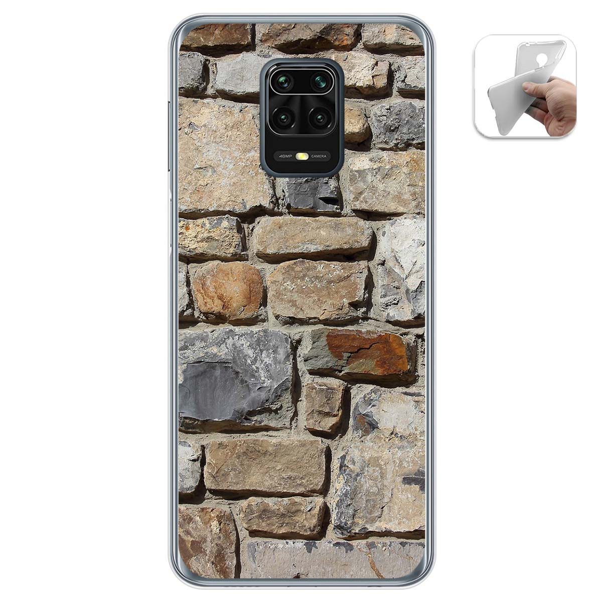 Funda Gel Tpu para Xiaomi Redmi Note 9S / Note 9 Pro diseño Ladrillo 03 Dibujos