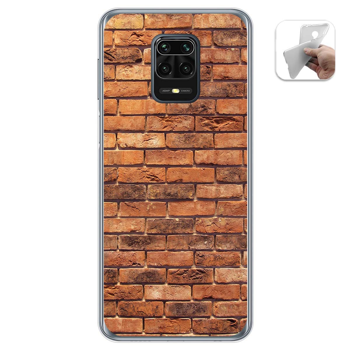 Funda Gel Tpu para Xiaomi Redmi Note 9S / Note 9 Pro diseño Ladrillo 04 Dibujos