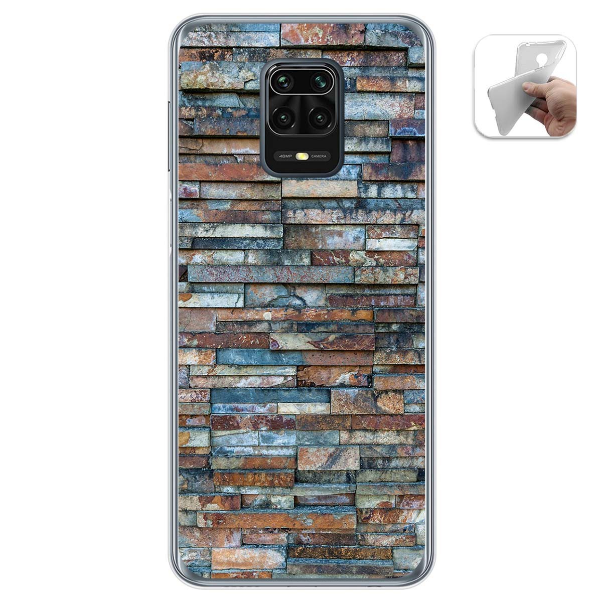 Funda Gel Tpu para Xiaomi Redmi Note 9S / Note 9 Pro diseño Ladrillo 05 Dibujos